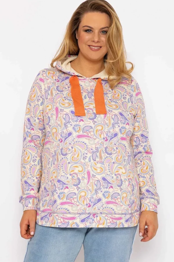 Paisley Print Hoodie In Multi