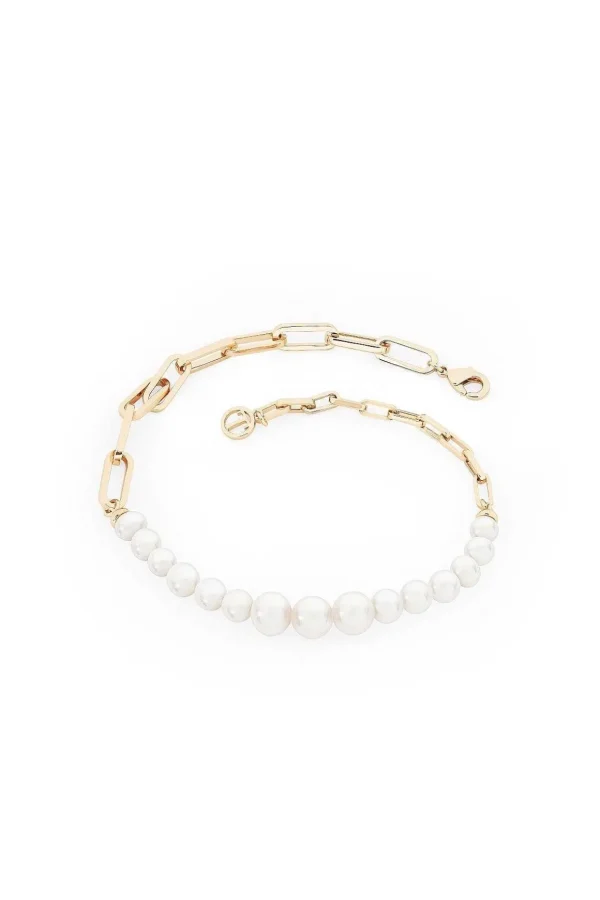 Pearl & Chain Link Bracelet