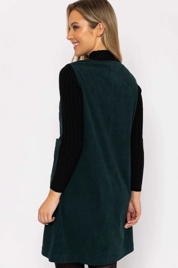 Pinafore Mini Dress In Green