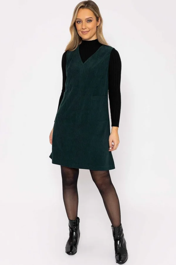 Pinafore Mini Dress In Green