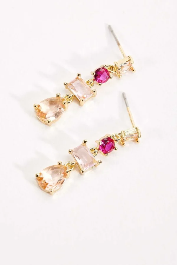 Pink Jewel Earrings