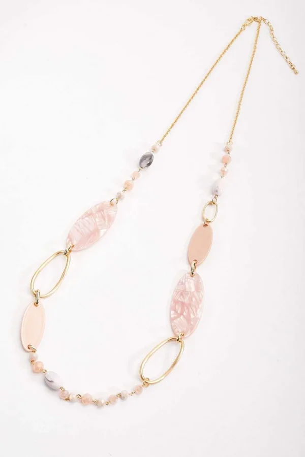 Pink Tortoise Link Necklace