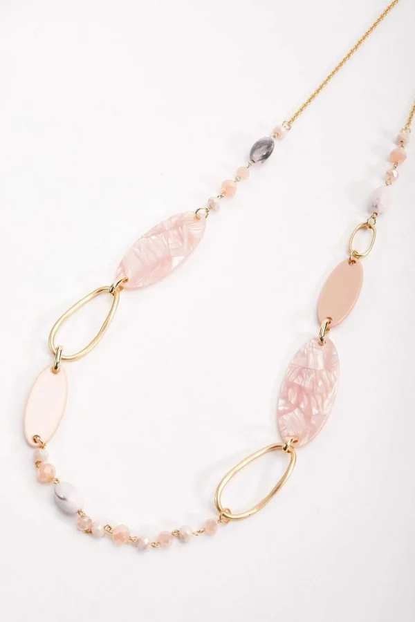 Pink Tortoise Link Necklace