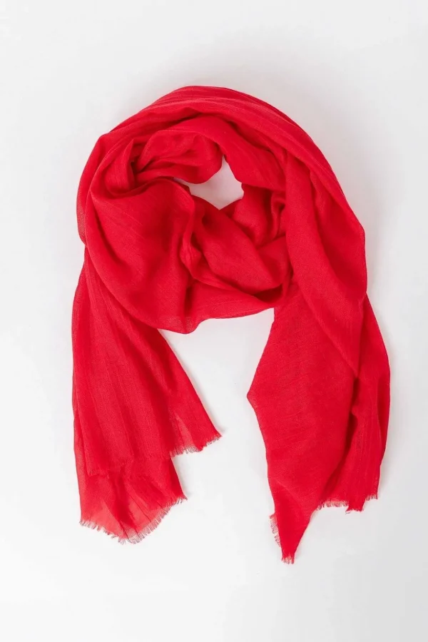 Plain Scarf In Red