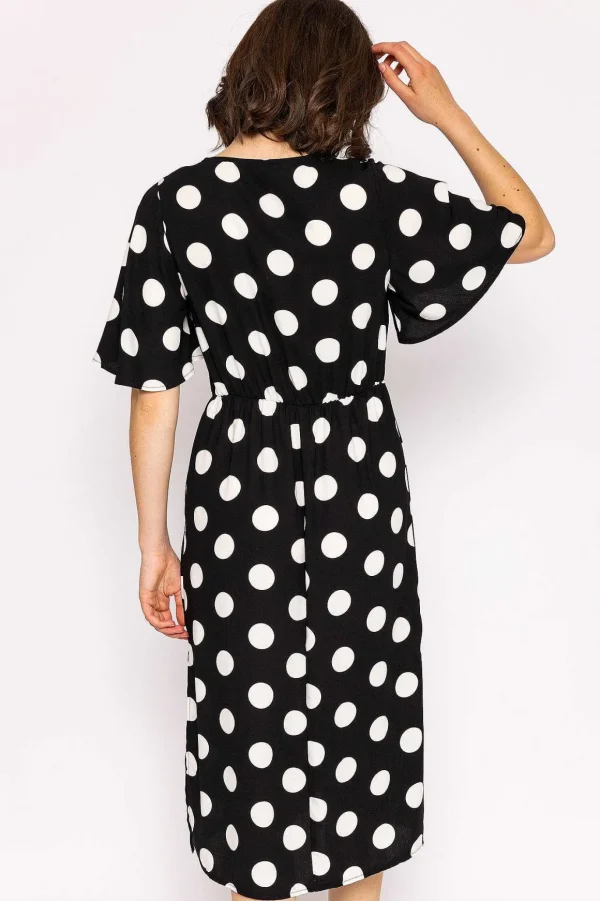 Polka Dot Dress In Black