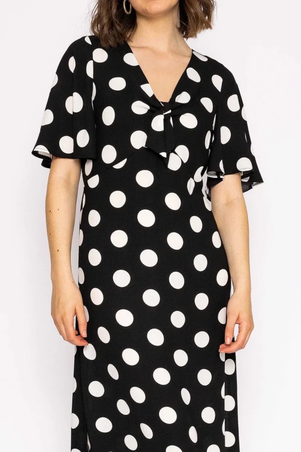 Polka Dot Dress In Black