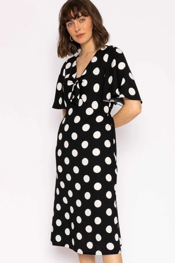 Polka Dot Dress In Black