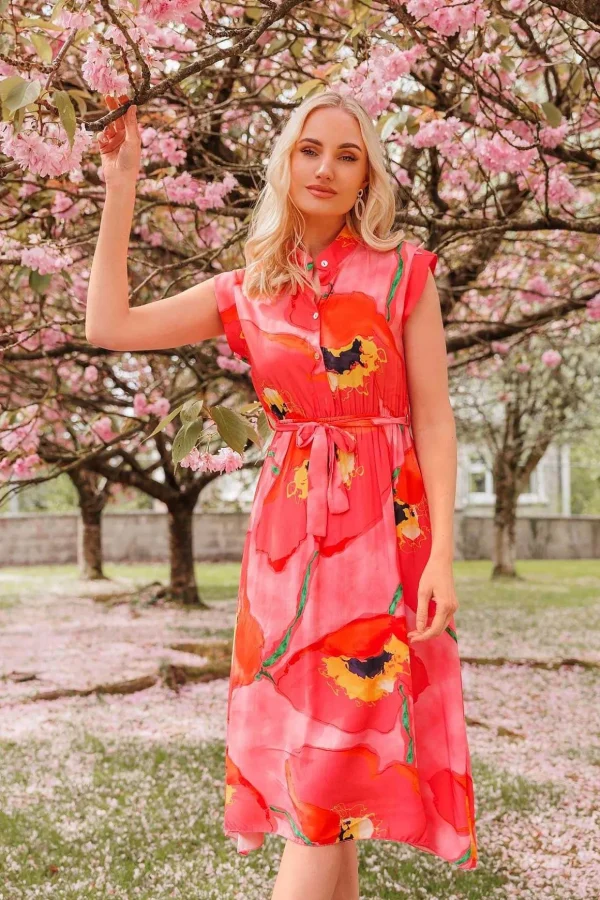 Poppy Floral Printed Midi Dress