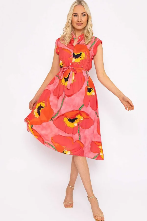 Poppy Floral Printed Midi Dress