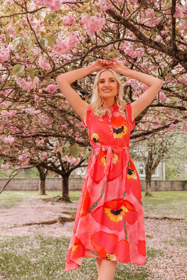 Poppy Floral Printed Midi Dress