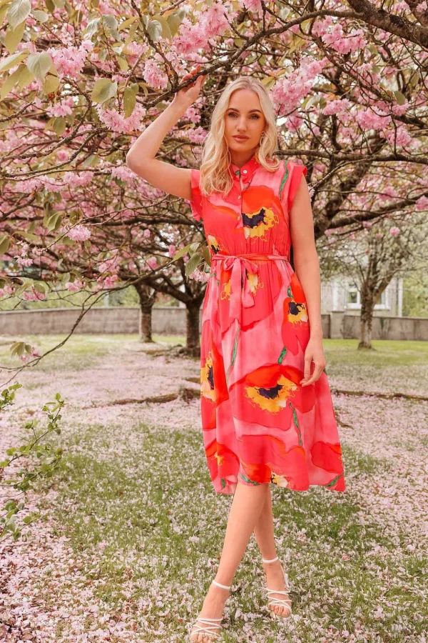 Poppy Floral Printed Midi Dress