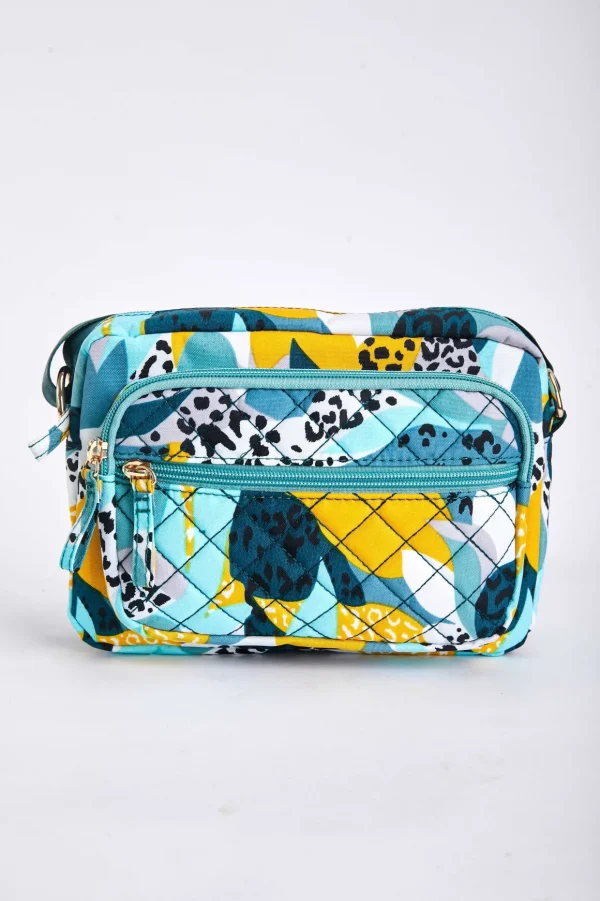 Printed Quilted Front Camera Bag