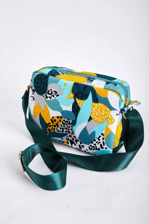 Printed Quilted Front Camera Bag