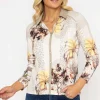 Printed Shirt Blouse In Beige