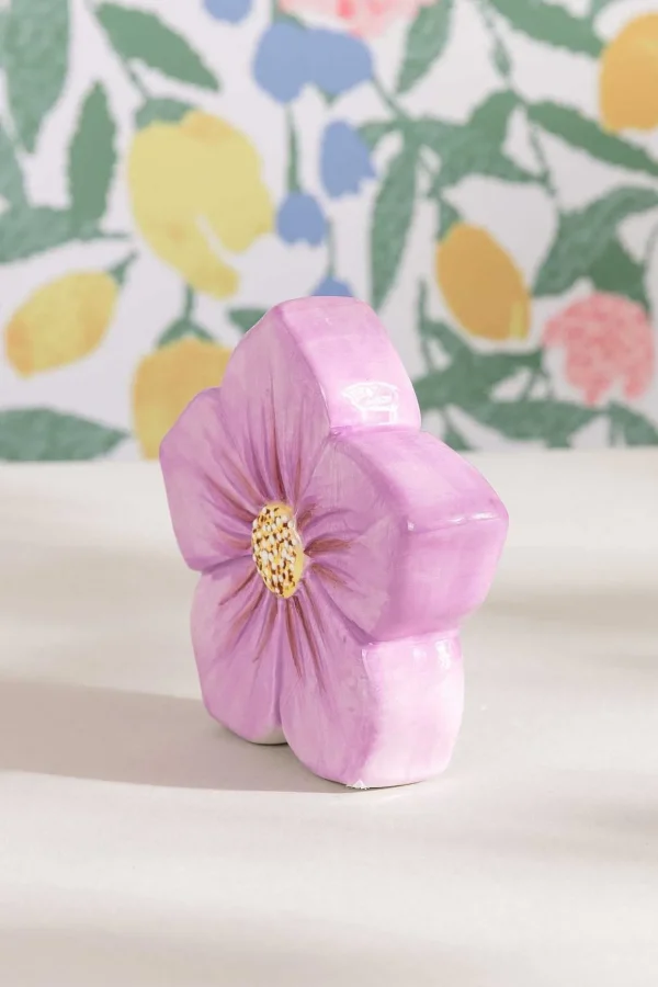 Purple Ceramic Decorative Flower