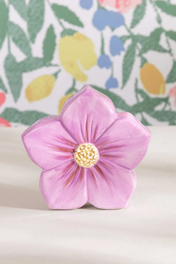 Purple Ceramic Decorative Flower