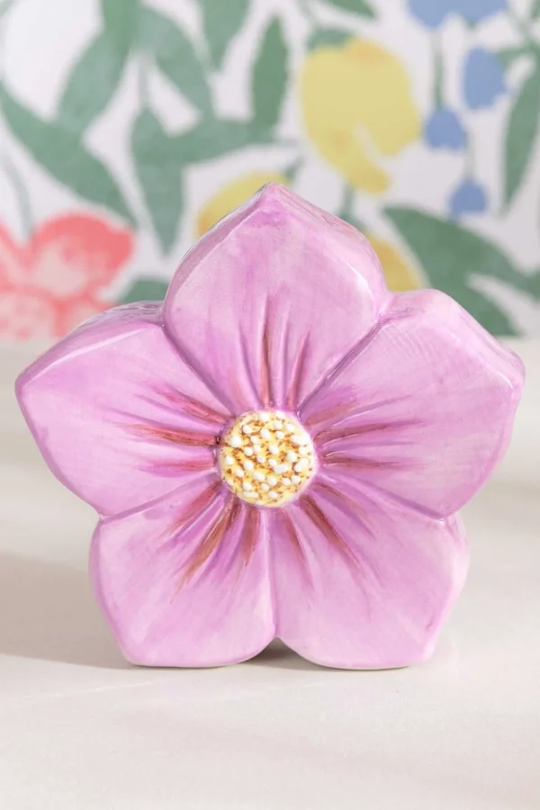 Purple Ceramic Decorative Flower