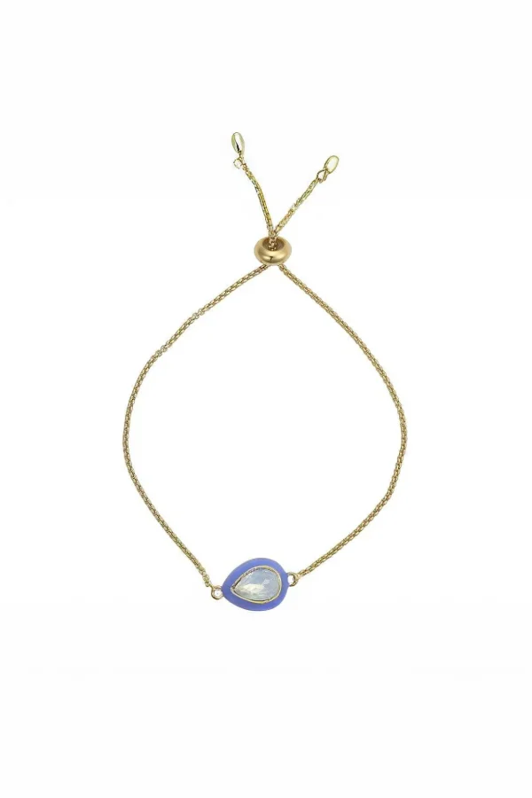 Purple Enamel And Opal Bracelet