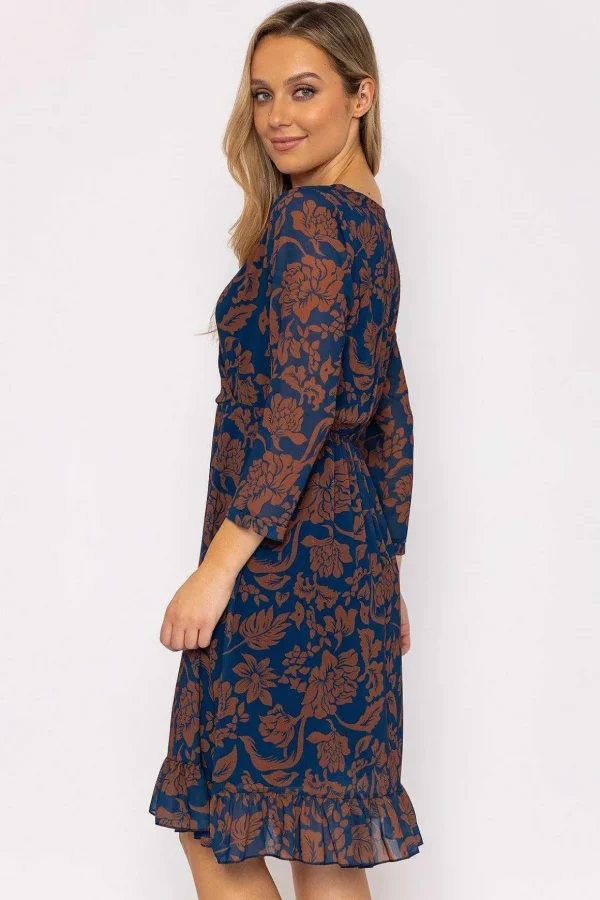 Roisin Navy Knee Length Dress