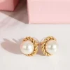 Rope Detail Pearl Earrings