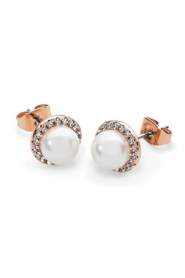 Round Pearl Earrings