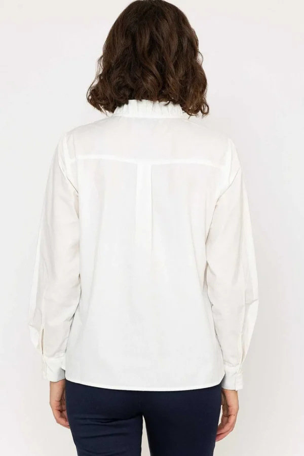 Ruffle Shirt In White