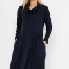 Scuba Roll Neck Midi Dress