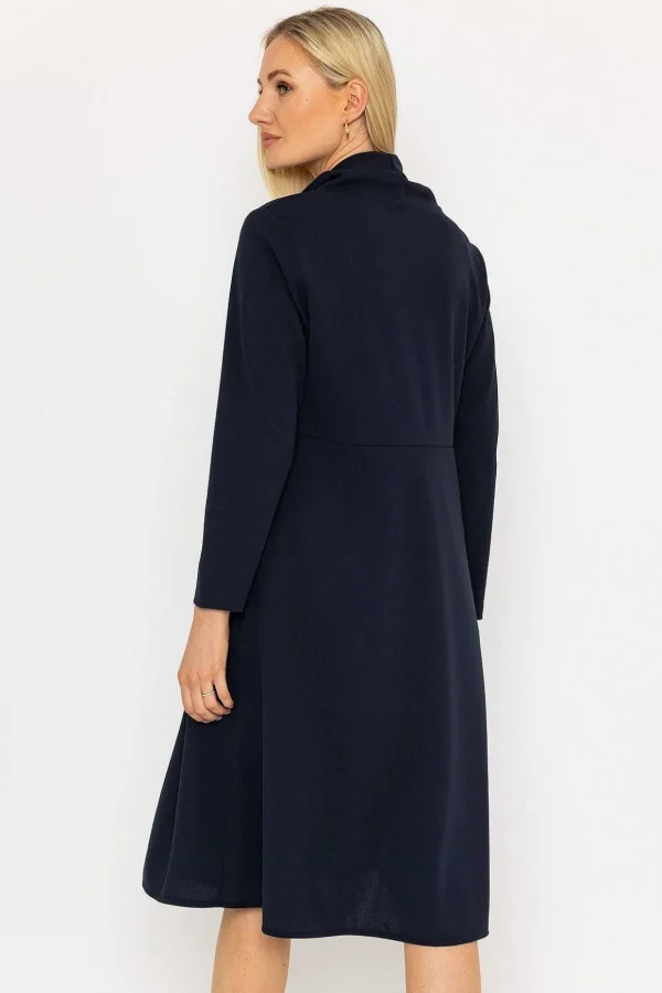 Scuba Roll Neck Midi Dress