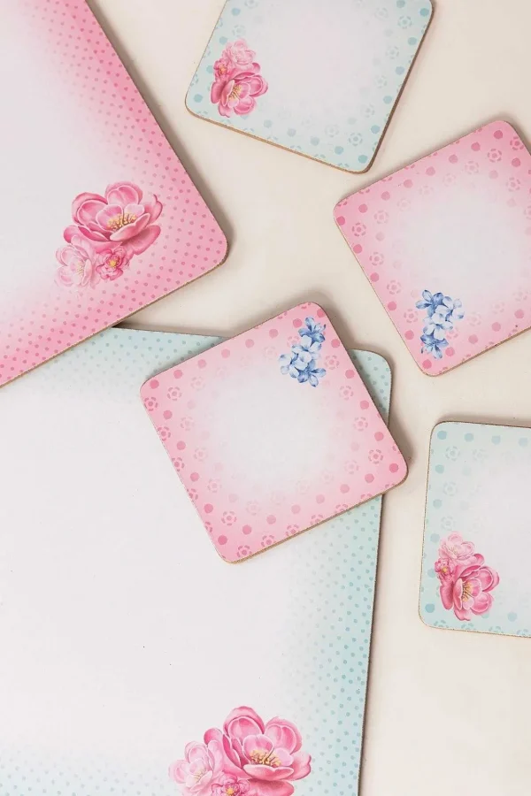 Set Of 6 Rosa Belle Placemats