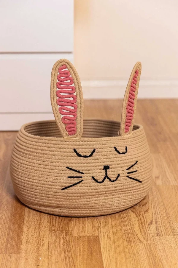 Set Of 2 Woven Bunny Baskets