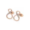 8 Shape Rose Gold Infinity Stud Earrings