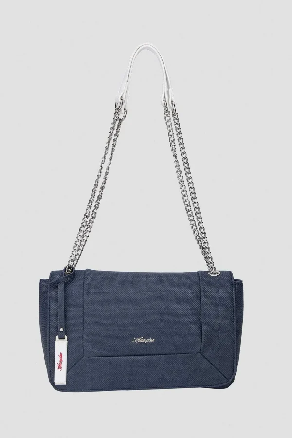 Shoulder Bag With Chain Strap In Navy