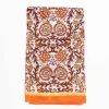 Silk Blend Floral Scarf In Orange