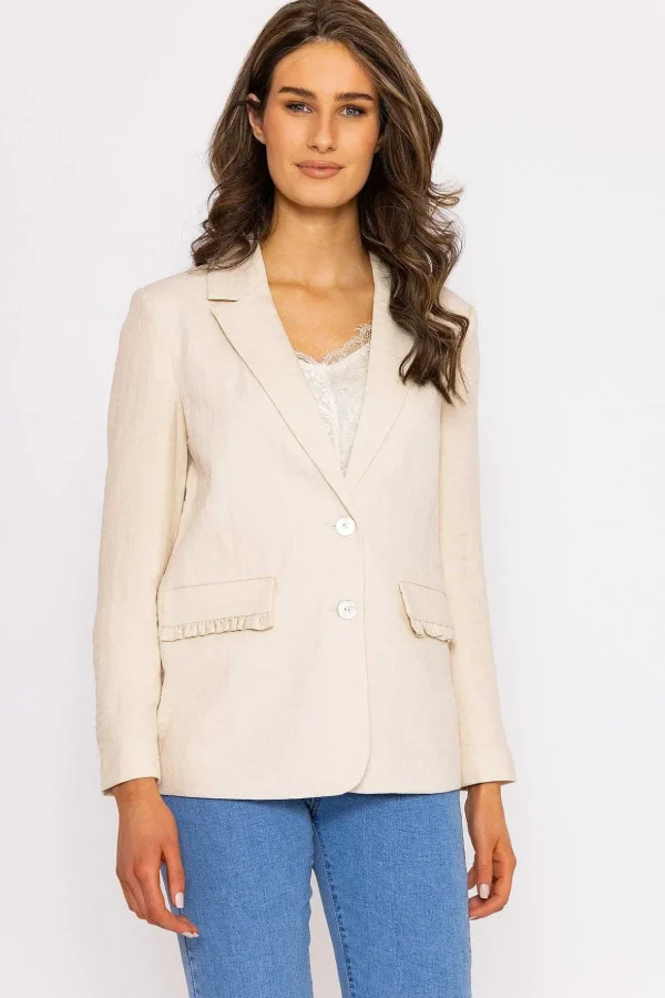 Simana Classic Blazer In Cream