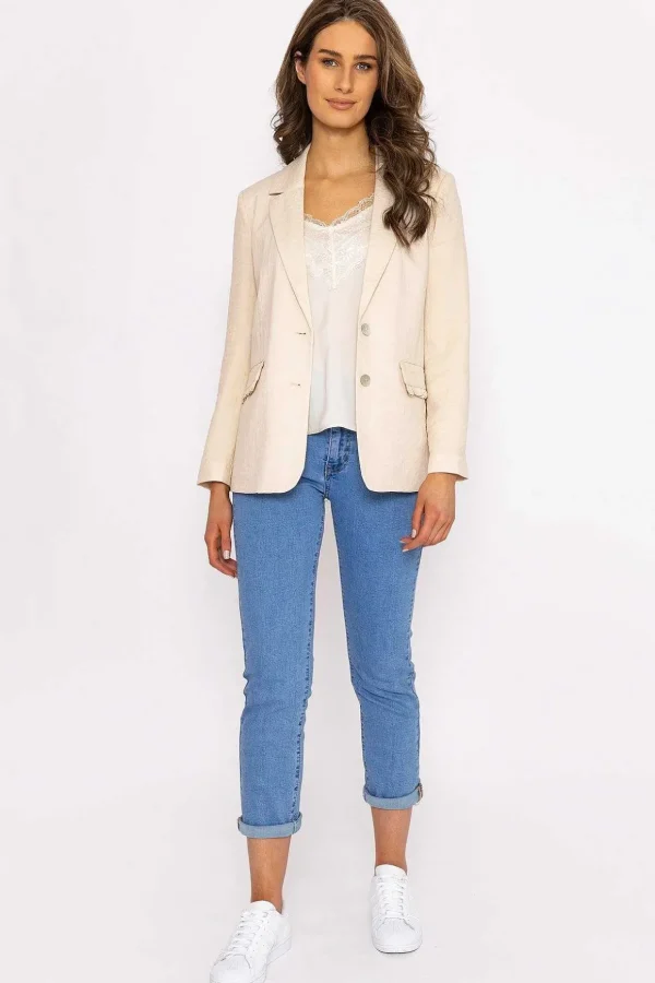 Simana Classic Blazer In Cream