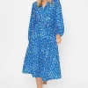 Sinead Midi Dress In Blue Print