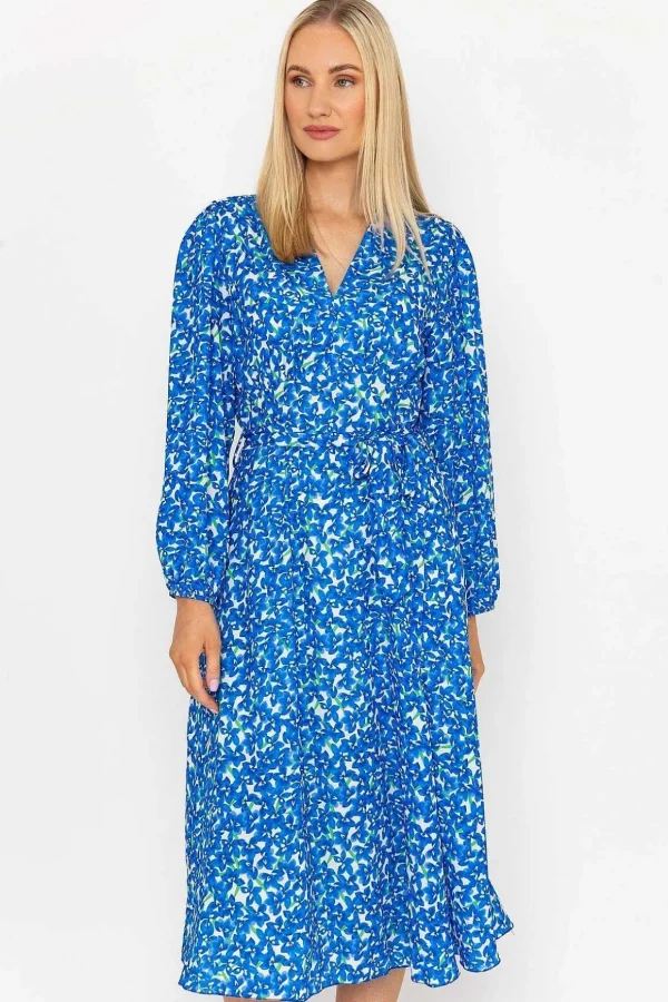 Sinead Midi Dress In Blue Print