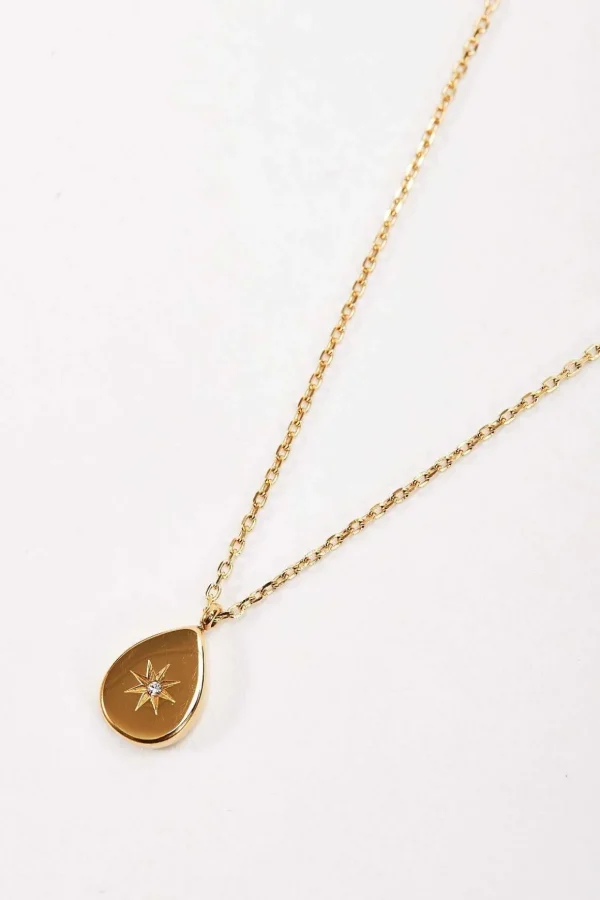 Star Drop Pendant Necklace