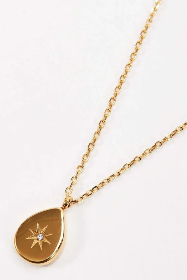 Star Drop Pendant Necklace