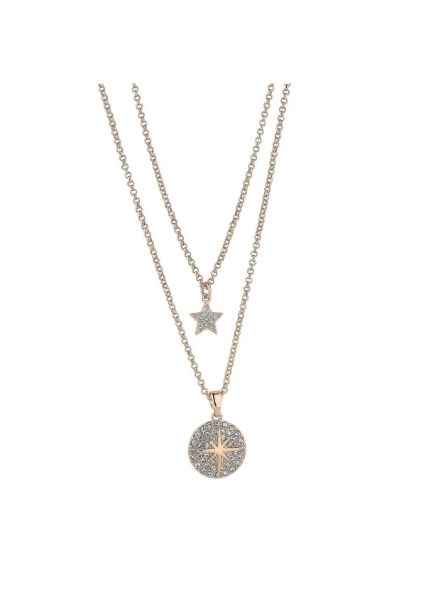 Star Layered Rose Gold Necklace