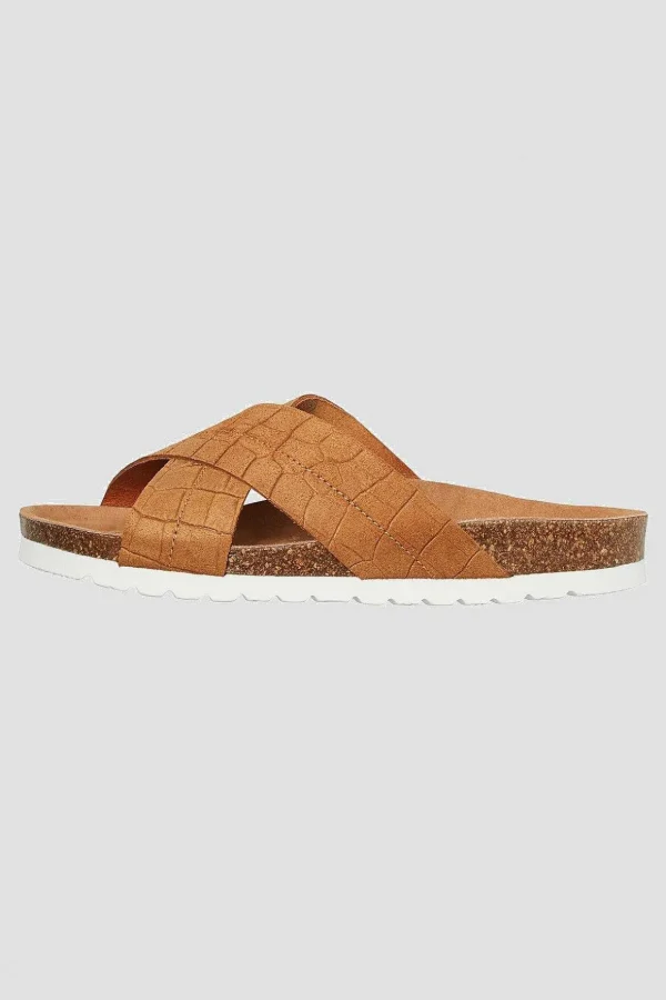 Stina Leather Sandals In Camel