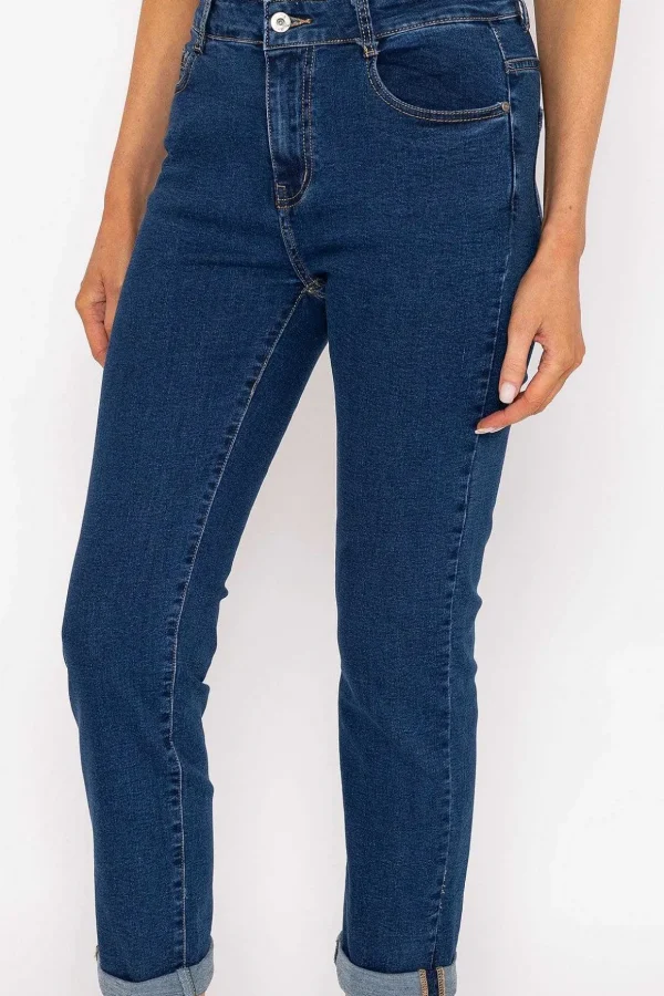 Straight Leg Denim Jeans In Indigo