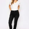 Straight Leg Jeans In Black