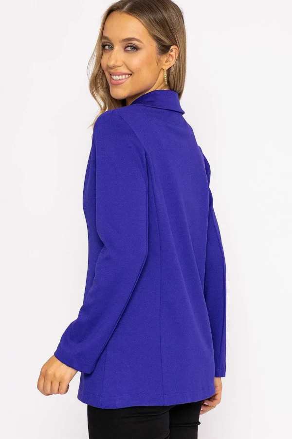 Stretch Twill Blazer In Purple