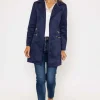 Suede 3/4 Zip Detail Jacket In Navy