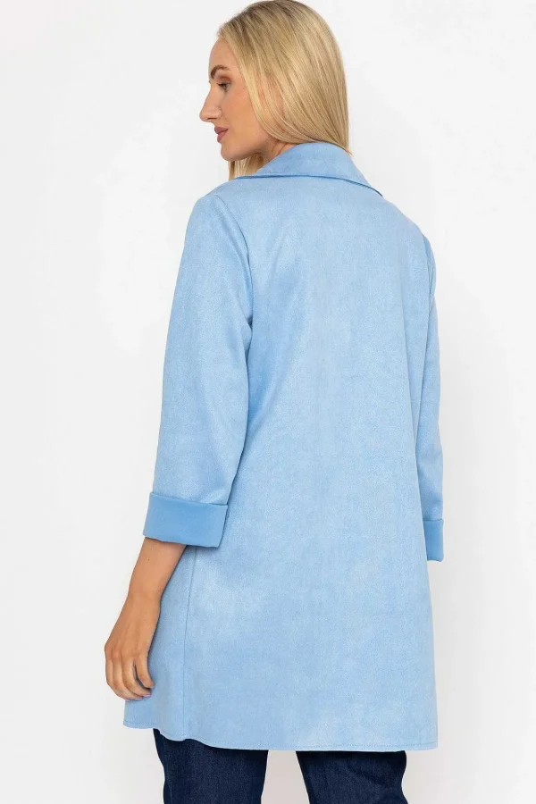 3/4 Suede Jacket In Blue