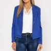 Suedette Zip Jacket In Blue