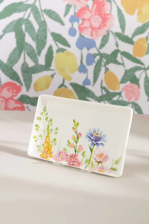 Summer Garden Rectangle Serving Plate