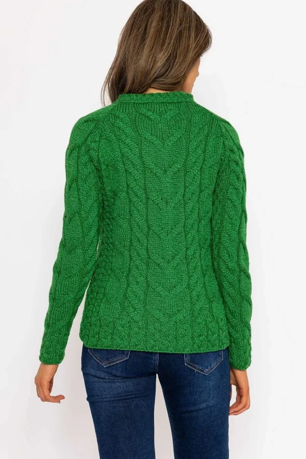 Super Soft Raglan Crew Sweater In Green