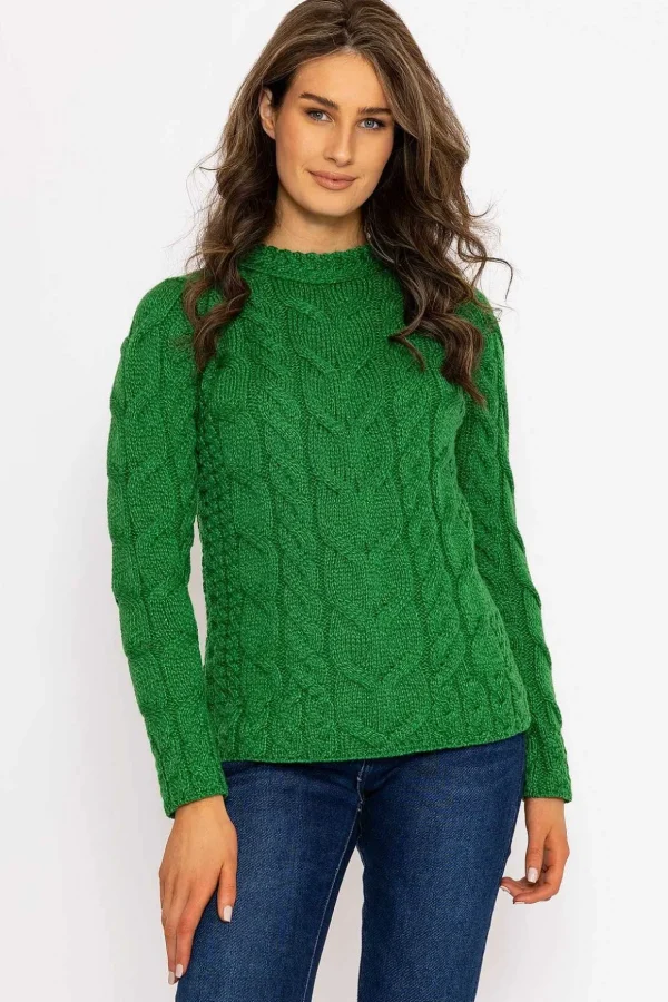 Super Soft Raglan Crew Sweater In Green